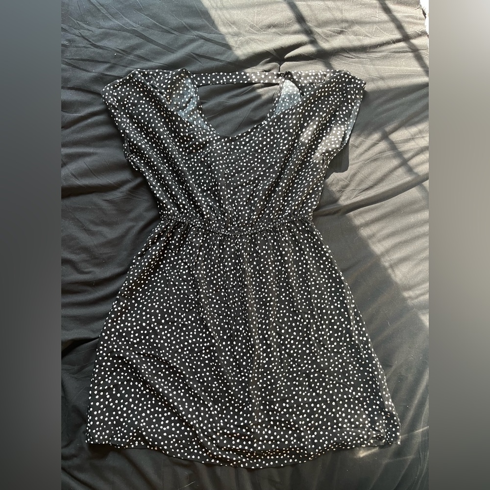 Black and white polk a dot dress from pink rose!